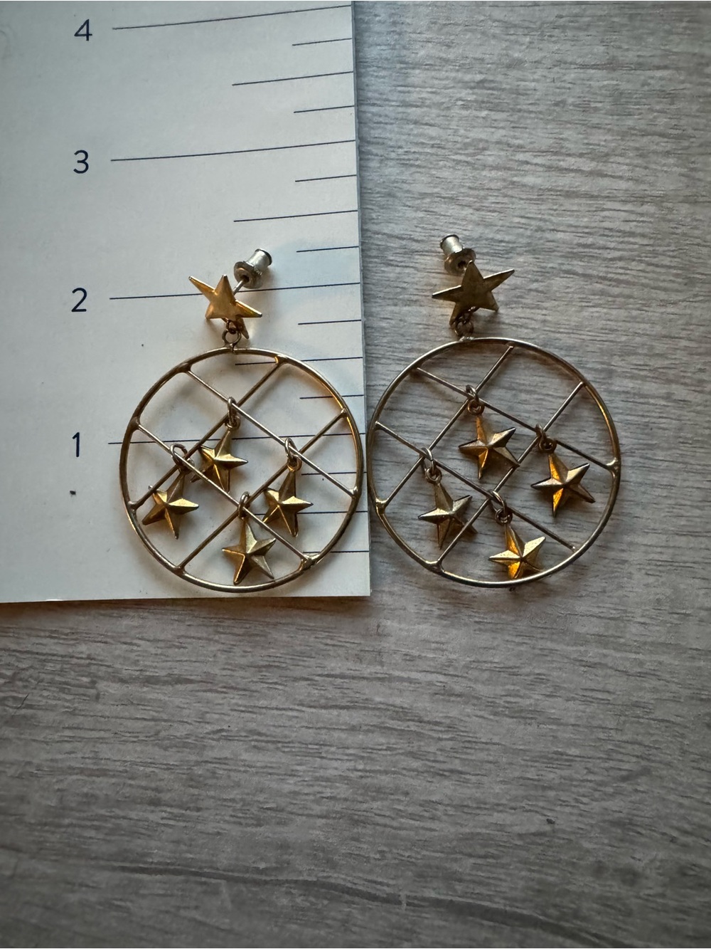 Gold Star Hoop Dangle Earrings - Women Jewelry
